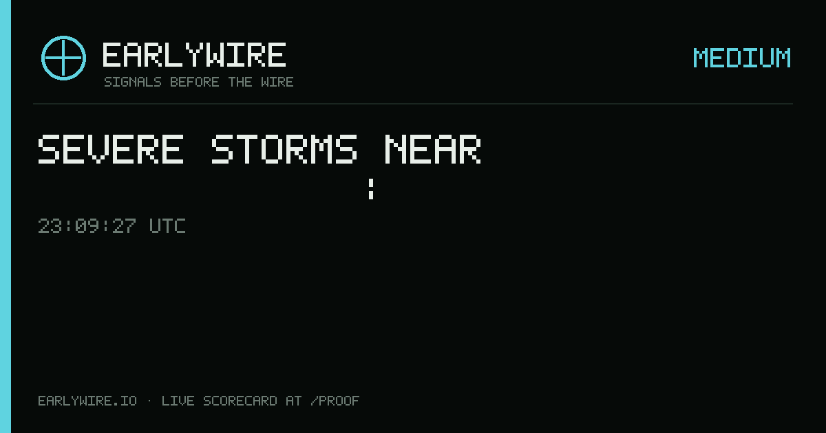 Severe Storms near ライトケミカル工業株式会社: ライトケミカル工業株式会社 — EARLYWIRE event card
